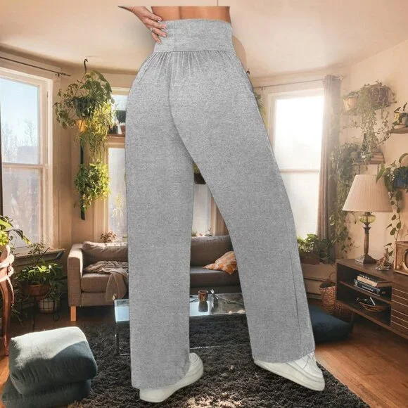 Snuggle Soft Super Stretchy Jersey Knit Wide Leg Cozy Lounge Pants - Picture 3 of 7